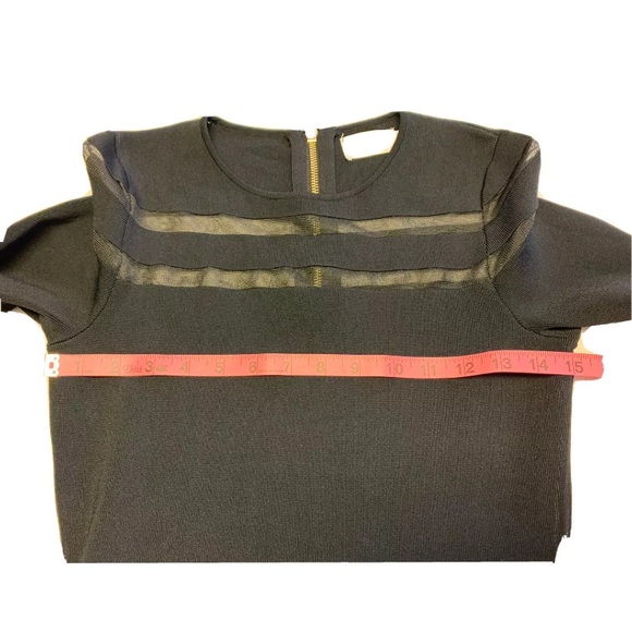 ELIZA J Bell Sleeve W/Mesh inserts Black PM Dress - Picture 7 of 8